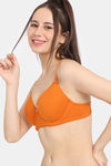 Rosaline Padded Wired 3/4th Coverage T-Shirt Bra - Golden Poppy — thumbnail 3